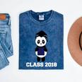 Cute Graduation Panda Class 2018 Mineral Wash Tshirts Mineral Navy
