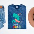 Cute Magical Ballerina Dino Unicorn Pre-K Graduation Mineral Wash Tshirts Mineral Navy