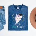 Cute Unicorn See Ya 5th Grade Graduation Shirt Mineral Wash Tshirts Mineral Navy