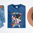 Dabbing 4th Grade Unicorn Graduation Class Of 2021 Nailed It Mineral Wash Tshirts Mineral Navy
