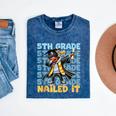 Dabbing Graduation Boy 5th Grade Nailed It Class Of 2025 Mineral Wash Tshirts Mineral Navy