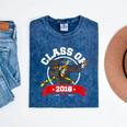 Dabbing Graduation Class Of 2018 TShirt History Month Mineral Wash Tshirts Mineral Navy