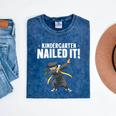 Dabbing Graduation Class Of 2025 Boy Kindergarten Nailed It Mineral Wash Tshirts Mineral Navy