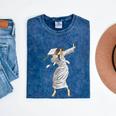 Dabbing Graduation Class Of 2025 Woman Graduation Mineral Wash Tshirts Mineral Navy