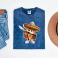 Dabbing Mexican Pizza Dance Food Lover Graduation Mineral Wash Tshirts Mineral Navy