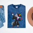 Dabbing Unicorn Cap And Gown Graduate 2021 Graduation Day Mineral Wash Tshirts Mineral Navy