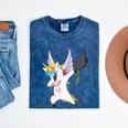 Dabbing Unicorn Graduation Class Of 2019 Women Mineral Wash Tshirts Mineral Navy