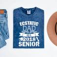 Dad Of a 2018 Senior Graduation Mineral Wash Tshirts Mineral Navy