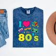 Dad I Love The 80's Retro 80s Nostalgia For Dad Premium Tri-Blend Mineral Wash Tshirts Mineral Navy
