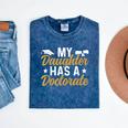 My Daughter Has A Doctorate Graduation Mom PhD Graduate Mom Mineral Wash Tshirts Mineral Navy