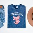 Most Days I Just Wanna Be An Axolotl Salamander Introvert Mineral Wash Tshirts Mineral Navy