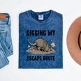 Digging My Escape Route Armadillo Introvert Humor Mineral Wash Tshirts Mineral Navy