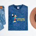 Disney Mickey Mouse Cap & Gown '25 Graduation Class Of 2025 Premium Tri-Blend Mineral Wash Tshirts Mineral Navy