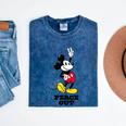 Disney Mickey Mouse Peace Out Totally Retro Graduation Mineral Wash Tshirts Mineral Navy