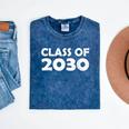 Distressed Graduation Class Of 2030 Mineral Wash Tshirts Mineral Navy