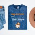 Dog-Trovert Shih Tzu Humor Definition Introvert Mineral Wash Tshirts Mineral Navy