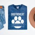 Dogtrovert Definition Introvert Dog Lover For Men Women Girls Kids Mineral Wash Tshirts Mineral Navy
