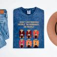 I Dont Like Morning People Introvert Coffee Lover Antisocial Premium Mineral Wash Tshirts Mineral Navy