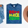 Dope Teacher African American Graduation History Month Mineral Wash Tshirts Mineral Navy