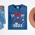 Earned It 2023 For Nurse Graduation Or RN LPN Class Of Mineral Wash Tshirts Mineral Navy