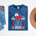 Earned It 2025 For Nurse Graduation Or RN LPN Class Of 2025 Mineral Wash Tshirts Mineral Navy