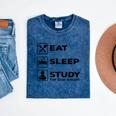 Eat Sleep Study For Bar Exam Lawyer Graduation Mineral Wash Tshirts Mineral Navy