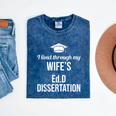EDD Doctor Of Education EdD Wife Doctorate Graduation Mineral Wash Tshirts Mineral Navy