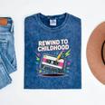 Elder Millennials Embracing 90s Rewind Nostalgia Vibes Premium Mineral Wash Tshirts Mineral Navy
