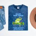 Enjoy Adulthood Comes With Bills Nostalgia Regret Mineral Wash Tshirts Mineral Navy