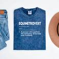 Equinetrovert Definition Equestrian Introvert Horse Lover Mineral Wash Tshirts Mineral Navy