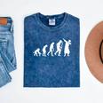 Evolution Of Dab Dabbing Dabbin' Graduation School T-Shirt Mineral Wash Tshirts Mineral Navy