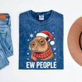 Ew People Capybara Christmas Introvert Holiday Humor Mineral Wash Tshirts Mineral Navy Ew People Capybara Christmas Introvert Holiday Humor Mineral Wash Tshirts Mineral Navy
