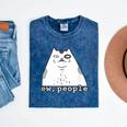 Ew People Introvert Sayings Sarcastic Cat Quote Mineral Wash Tshirts Mineral Navy