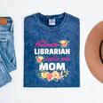 My Favorite Librarian Calls Me Mom Graduation Mineral Wash Tshirts Mineral Navy