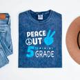 Fifth Grade Graduation Peace Out 5th Grade Boys Mineral Wash Tshirts Mineral Navy