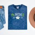 Finished PhD PhInished 2018 Graduation Shirt Mineral Wash Tshirts Mineral Navy