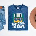 Floppy Disk Retro Tech Nostalgia Old School Computing Humor Mineral Wash Tshirts Mineral Navy