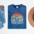 Never Forget Retro Nostalgia Vintage Cassette Mineral Wash Tshirts Mineral Navy