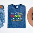 Fourth 4th Grade 2018 Nailed It Graduation Shirt Mineral Wash Tshirts Mineral Navy