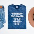 Freshman To Senior Class Of 2018 Senior Graduation T Shirt Mineral Wash Tshirts Mineral Navy