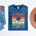 My Friend Mastered It Master's Degree Graduation Vintage Mineral Wash Tshirts Mineral Navy