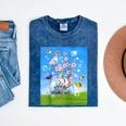 Frutiger Aero Aesthetic Tech Cherry Blossom Fishes Bubbles Raglan Baseball Tee Mineral Wash Tshirts Mineral Navy