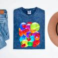 Frutiger Aero Aesthetic Tech Orb Pattern Heart Cherry Lips Mineral Wash Tshirts Mineral Navy
