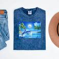 Frutiger Aero Dolphin Sunset Ocean With Palm Trees Y2k Mineral Wash Tshirts Mineral Navy Frutiger Aero Dolphin Sunset Ocean With Palm Trees Y2k Mineral Wash Tshirts Mineral Navy