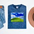 Frutiger Aero Meadow Aesthetic Y2k 2000s Ironic Nostalgic Mineral Wash Tshirts Mineral Navy