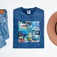 Frutiger Aero Retro Vibes Mineral Wash Tshirts Mineral Navy