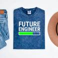 Future Engineer Loading Bar Cool Graduation Mineral Wash Tshirts Mineral Navy