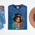 Future HBCU Grad Girl Kids Graduation HBCU College Mineral Wash Tshirts Mineral Navy