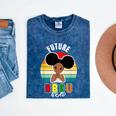 Future HBCU Grad Graduate Afro Girl College Graduation Mineral Wash Tshirts Mineral Navy