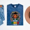 Future HBCU Grad Graduation Students Girl Kids Mineral Wash Tshirts Mineral Navy